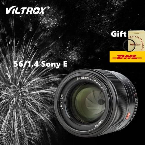 Viltrox 56mm f1.4 STM Autofocus APS-C lens for Sony E-mount Mirrorless Cameras A7M3 A9 A7RII A7C A7RIII A7RIV