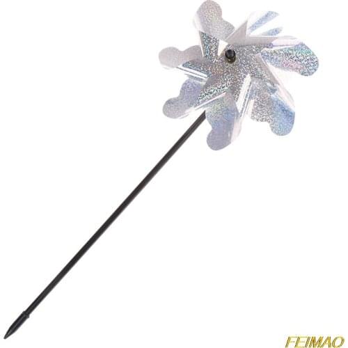 7 Leaves Bird Repeller Windmill Spinner for Outdoor Vegetable Garden Lawn Yard Decoration