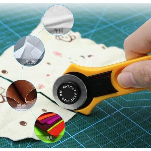 Rotary Cutter DIY Arts Crafts Cutting Cloth Tool Patchwork Roller Wheel Round Knife Sewing Accessories Leather Paper Fabric