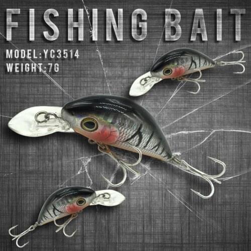 Fishing Lure 50mm 7g 0-1.2m Floating Swimbait Crankbaits Hard bait Fishing Tackle Artificial Bait Hard Popper 3D Eyes