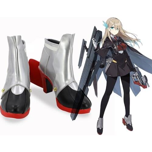 Warship Girls Lexington Cosplay Boots Shoes Custom Made Any Size