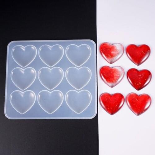 Heart Silicone Pendant Mold Necklace Jewelry Epoxy Resin Mould DIY Casting Craft For Bakeware Cookies Cake Tools