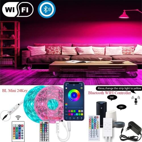 PIRTSDEL LED Light Strips Bluetooth WIFI Controller Flexible RGB 5050 Decoration BackLight Lamp TV Background Lighting Luces LED