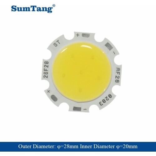 10PCS/Lot COB LED Chip 3W 5W 7W 10W 12W 20mm Spotlight Led Chip For Down Light Track Light Spot Light Bulb Lamp