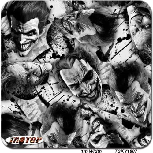 TSCR1807 1M * 10M popular black skull pva film Water Transfer Printing