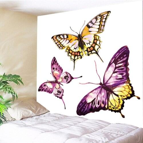 Butterfly Home Decoration Tapestry Mandala Marine Life Cuttlefish Flower Hippie Bohemian Decoration Sheet Yoga Sofa Tapestries