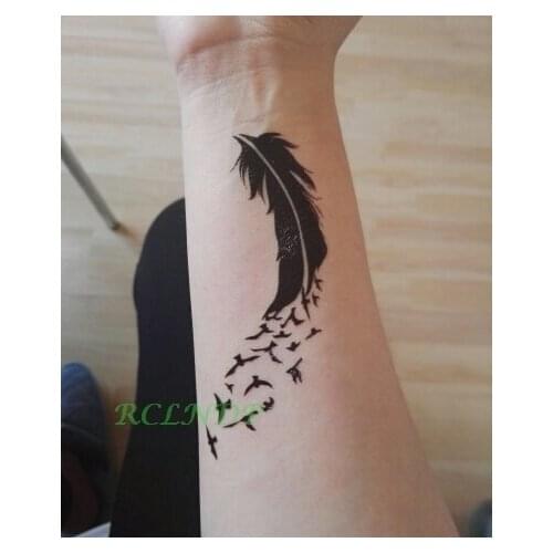 Waterproof Temporary Tattoo Sticker mandala henna bird feather body art tatto flash tatoo fake tattoos for girl women men 4