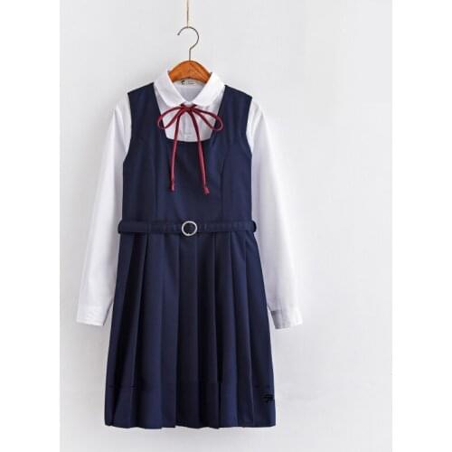 Japanese JK uniform school uniform class white shirt sailor suit soft sister student dress dress college wind suit