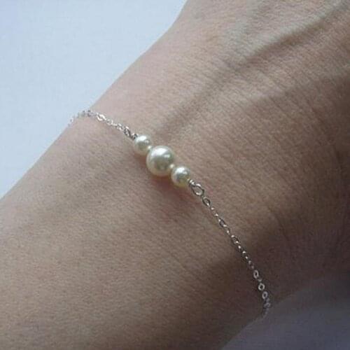 Artificial Pearl Women Bracelets Tassel Bracelet Lovers Yellow Gold Color Trendy Jewelry Classic Zinc Alloy Bransoletka