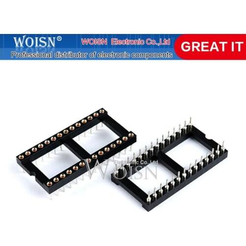 10pcs/lot 28 Pin 2.54mm DIP SIP Round IC Sockets Adaptor Solder Wide In Stock