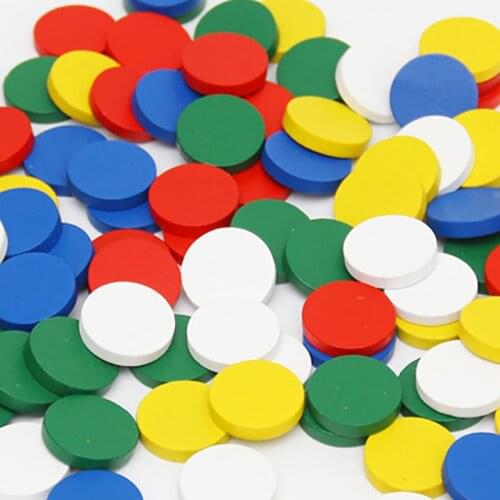 20/50pcs Colors Sense Rounds Pieces Funny Baby Math Toys Early Development Teaching Aids Educational Wooden Toy