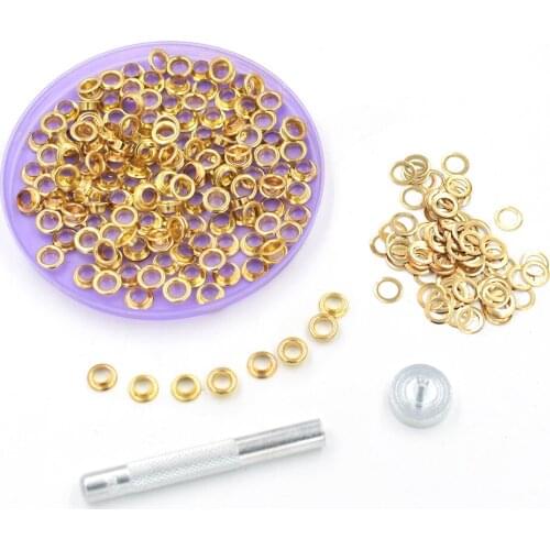 200sets inner diameter 6mm metal eyelets atmospheric Shoebox holes Canopy cloth drawstring holes Eyelets Rivets