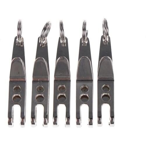 5pcs Stainless Steel Outdoor Quicklink Tool EDC Bag Suspension Clip with Key Ring Carabiner