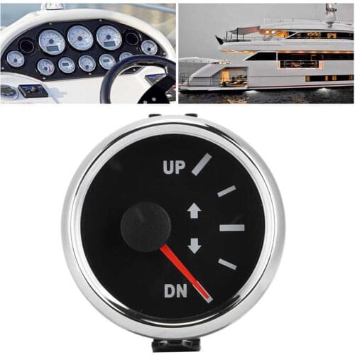 52mm/2in UP-DN Boat Trim Gauge 0-190ohm Signal Trim Tilt Indicator Red Backlight boat accessories marine hatch handles