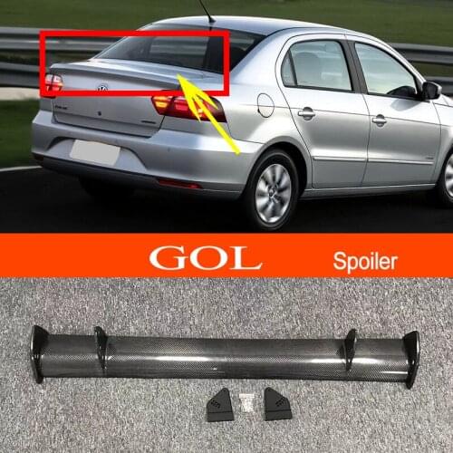 GOL Real Carbon Fiber GT-style Car-styling Sporty Rear Trunk Wing Spoiler for Volkswagen GOL Sedan 4-Door