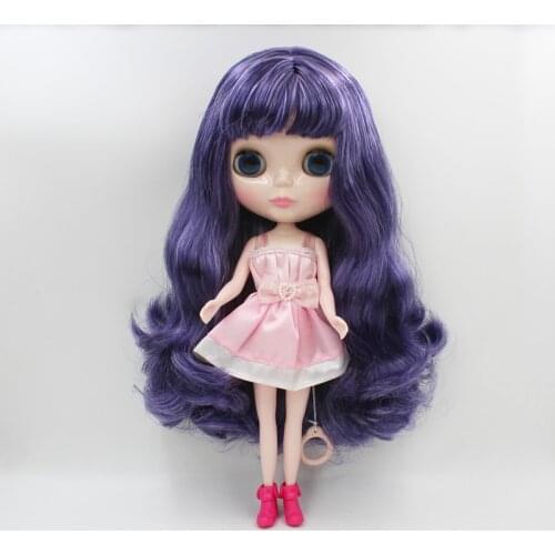Free Shipping big discount RBL-541 DIY Nude Blyth doll birthday gift for girl 4colour big eye doll with beautiful Hair cute toy