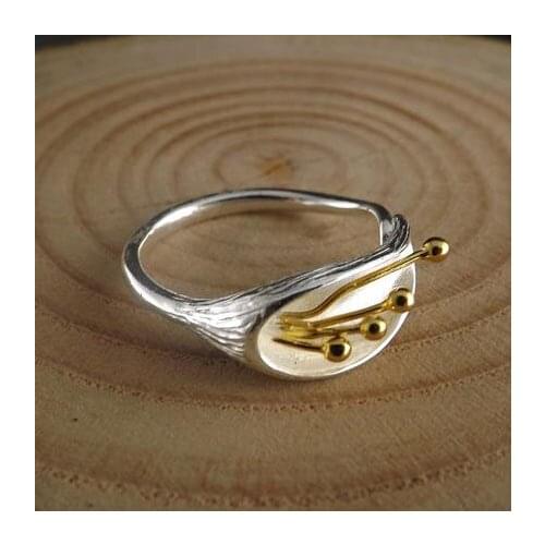 Bohemian Vintage Silver Color Morning Glory Flower Rings for Women Adjustable Size Wedding Ring Fashion Jewelry