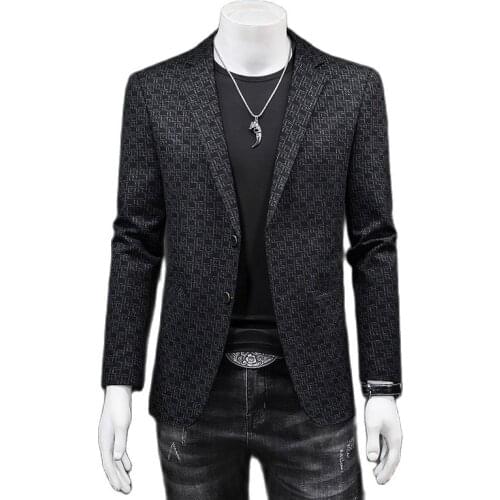 Brand clothing Hot Mens Fashion Casual Slim Fit Suit Jacket Printing High Quality Masculine Blazer Free shipping Coats S-4XL