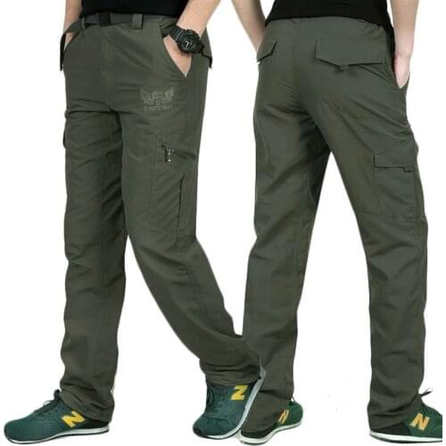 Men Summer Quick Dry Pants Waterproof Army Military Pants Joggers Mens streetwear Outdoors Tactical Trousers 4XL Pantalon Homme