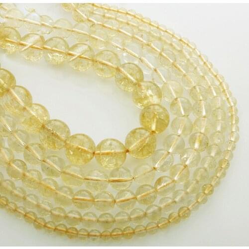 15"(38cm) Strand Round Natural Smoky Quartz Stone Rocks 4mm 6mm 8mm 10mm 12mm Gemstone Beads for Bracelet Jewelry Making