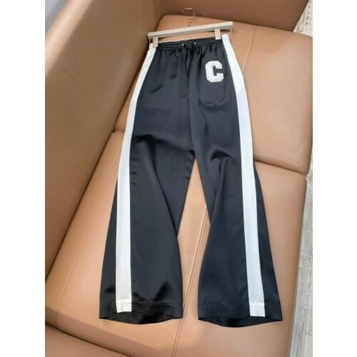 #CEL.*# acetic ice thin side patchwork wide-leg pants ‼️ side pocket decoration.Thin satin fabric is very comfortable 😌 more su