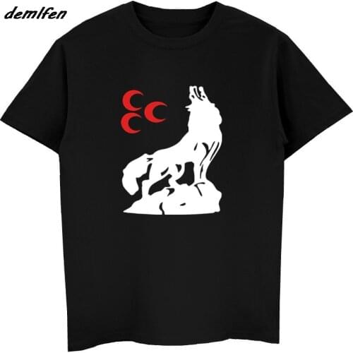 Hot Sale Black T-Shirt Bozkurt Turkei Dna Turkey Its In My Dna Bozkurt Mhp/Schwarze Motiv Summer Hip Hop Tees Shirt Streetwear