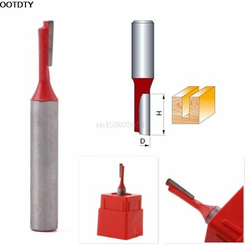 1/4" Shank 1/8" Blade Carbide Single Flute Tipped Straight Router Bit Cutter New