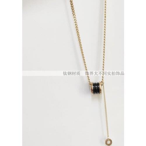 2021 New Red Crystal Gourd Pendant Necklace for Women Fashion Simple Rose Gold Chain Necklace Jewelry accesorios mujer