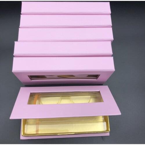 Mikiwi Wholesale Square Baby pink False Eyelash Packaging Box Custom Logo 3d Mink eyelashes Boxes Marble Case Empty box