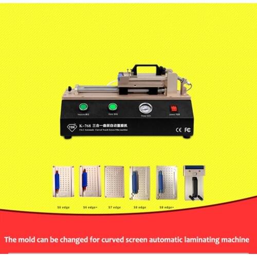 LCD Refurbishment Curved film laminating machine TBK K-768 edge OCA automatic laminating machine with built-in pump