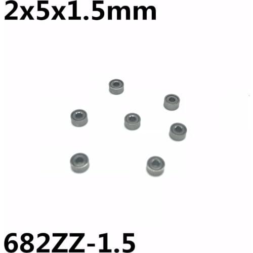 50Pcs 682ZZ-1.5 2x5x1.5 mm Deep groove ball bearing Miniature bearing High quality Model aircraft 682Z