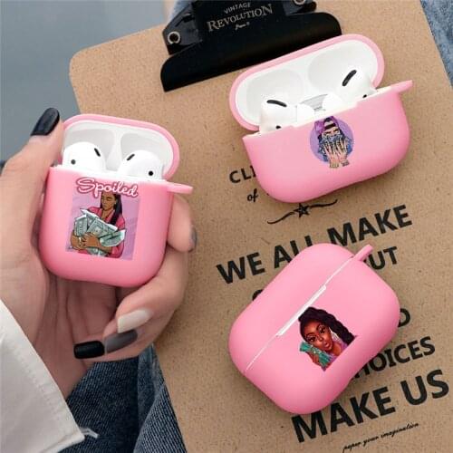 Fashion Black Girl Make Money Protective For Air Pods Case For Airpods 1 2 Wireless Earphone TPU Cases For Air Pods Pro 3 Luxury