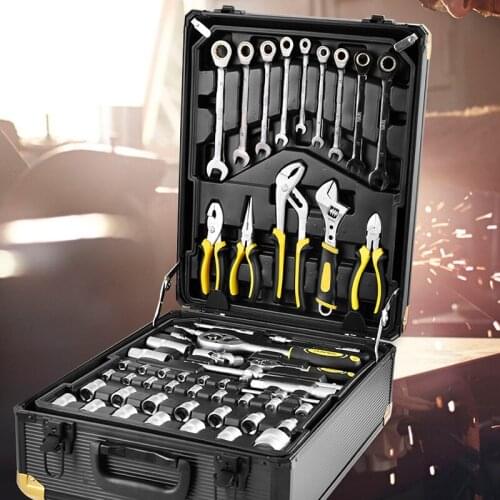 Household 186-piece Tool Set Manual Hardware Tool Combination Aluminum Alloy Repair and Maintenance Equipment Box Power Tool LK