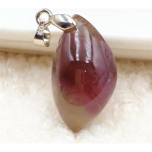 Natural Auralite 23 Purple Red Pendant Canada Water Drop Women Necklace 26x14x8mm Fashion Stone AAAAA