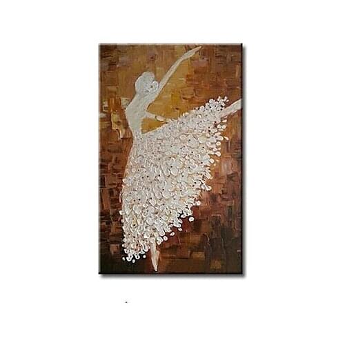 One Piece Hand Painted Canvas Painting-Dancer Abstract Oil Painting-Canvas Wall Art Other Artists Ready to Hang