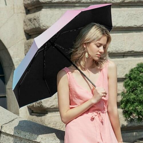 Portable Foldable Umbrella Female High Quality Automatic Uv Protection Summer Travel Umbrella Sombrilla Home Rain Gear DB60YS
