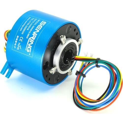Industrial grade slip ring inner diameter 12.7mm outer diameter 56mm 6121824 way hollow shaft collector ring