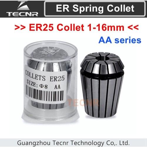 AA series ER25 collet chuck set from 1mm to 16mm for CNC milling lathe tool and spindle motor