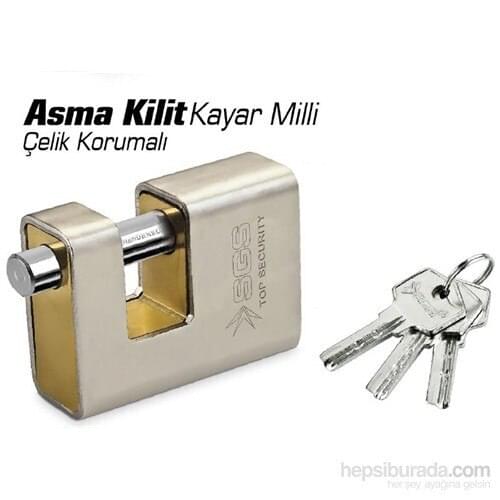 SGS Security 7 cm Steel Protected Sliding Milli Padlock