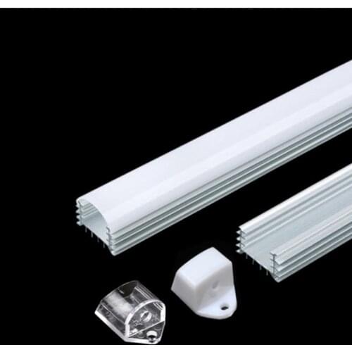 2-30pcs/lot LED aluminum profile 0.5M for 5050 5630 led strip,milky/transparent cover for aluminum channel