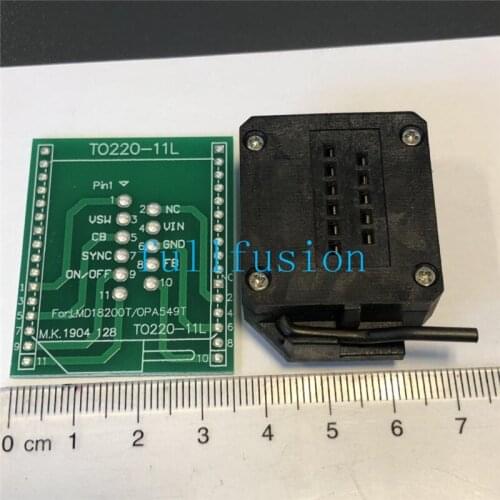 TO220-11 IC Test Socket TO-220-11 1.7mm Pitch Burn in Socket For LMD18200T or OPA549T