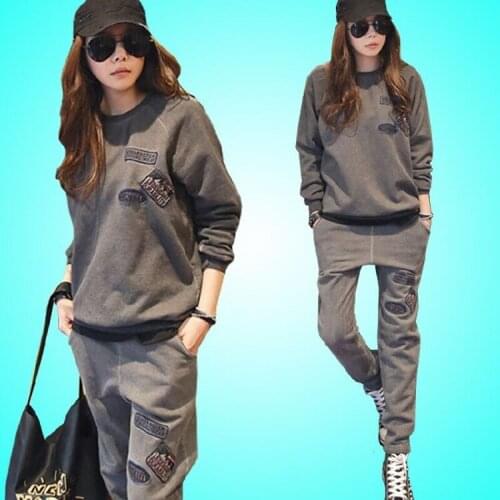 Womens Sportswear Tracksuits Fall and Winter Plus Size Casual Velvet Sweatshirt + Pants 2 two pieces Sets 4XL 5XL 6XL