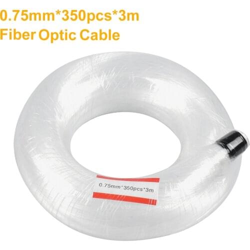 0.75mm*350PCS*3M End Glow Plastic Fiber Optic For DIY Starry Sky Ceiling Child Room Bedroom Car Decoration