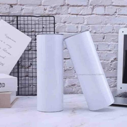 10pcs 30oz Sublimation Straight Skinny Tumbler Stainless Steel Coffee Mug Insulated Wine With Straws Double Wall DIY Travel Cup