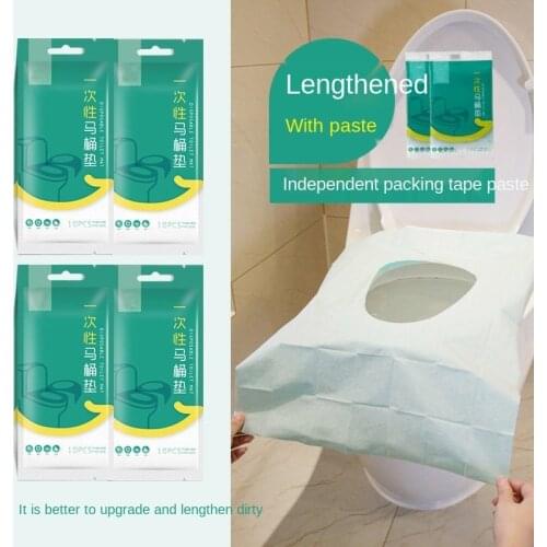 10pcs Toilet Mat Set Disposable Toilet Pad Travel Paste Portable for Maternity Adults Child Elderly Toilet Seat Cushion Paper