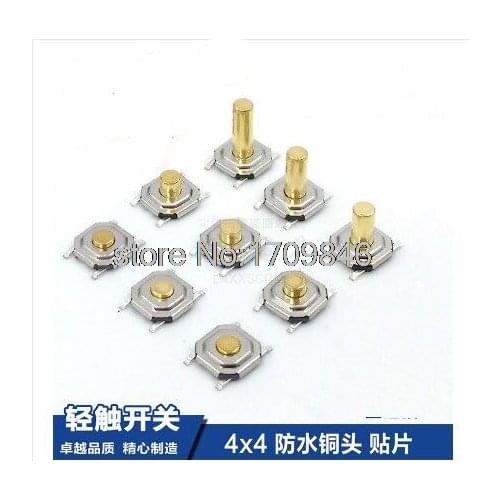 100pcs 4*4*1.5MM Momentary Tactile Switch 4 Pin Tact Switch SMD PushButton Switch