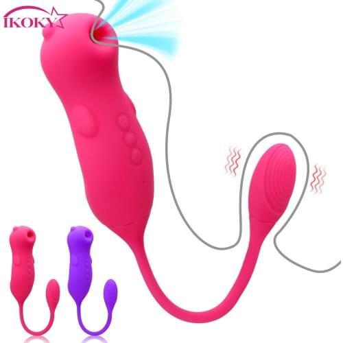 Vibrating Egg Sex Toys For Women Sucking Vibator G Spot Clitoris Stimulator Clit Nipple Sucker Female Masturbator 2 In 1