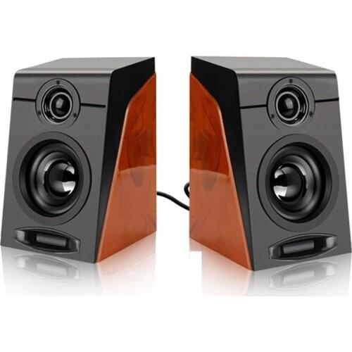 3Wx2 Computer Speakers with Surround Stereo USB Wired Powered Multimedia Speaker for PC/Laptops/Smart Phone