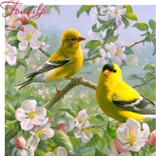 TOUOILP 5D diamond embroidery full square&round bird Flower diamond painting Cross Stitch Rhinestone mosaic home decoration