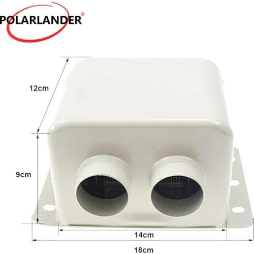 12V/24V Car Electric Heating PTC Double Hole Heating Fan Demister Portable 400W Defrosting Defogging Deicing Heater Warm Leg